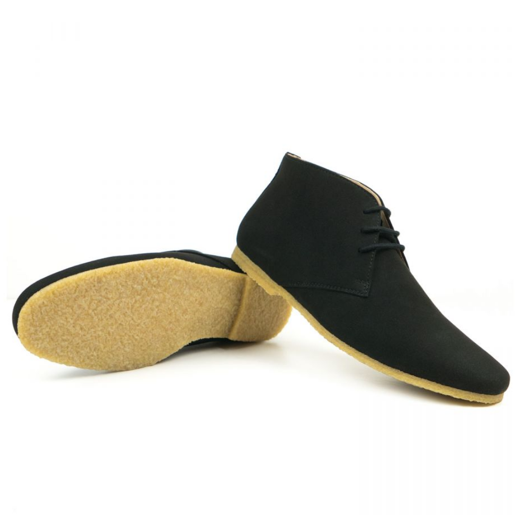 Will's Crepe Soul Desert Boot Black - Aplomb Galway