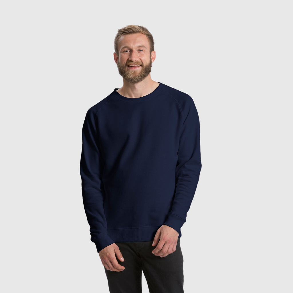 Neutral Organic Cotton Sweatshirt Navy - Aplomb Menswear Galway