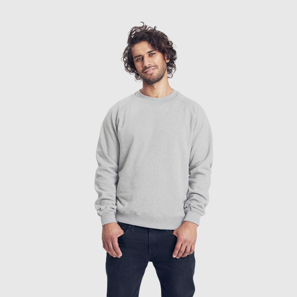 Neutral Organic Cotton Sweatshirt Sport Grey - Aplomb Menswear Galway