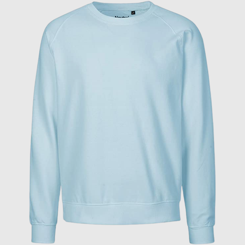 Neutral Organic Cotton Sweatshirt Sky Blue - Aplomb Menswear Galway